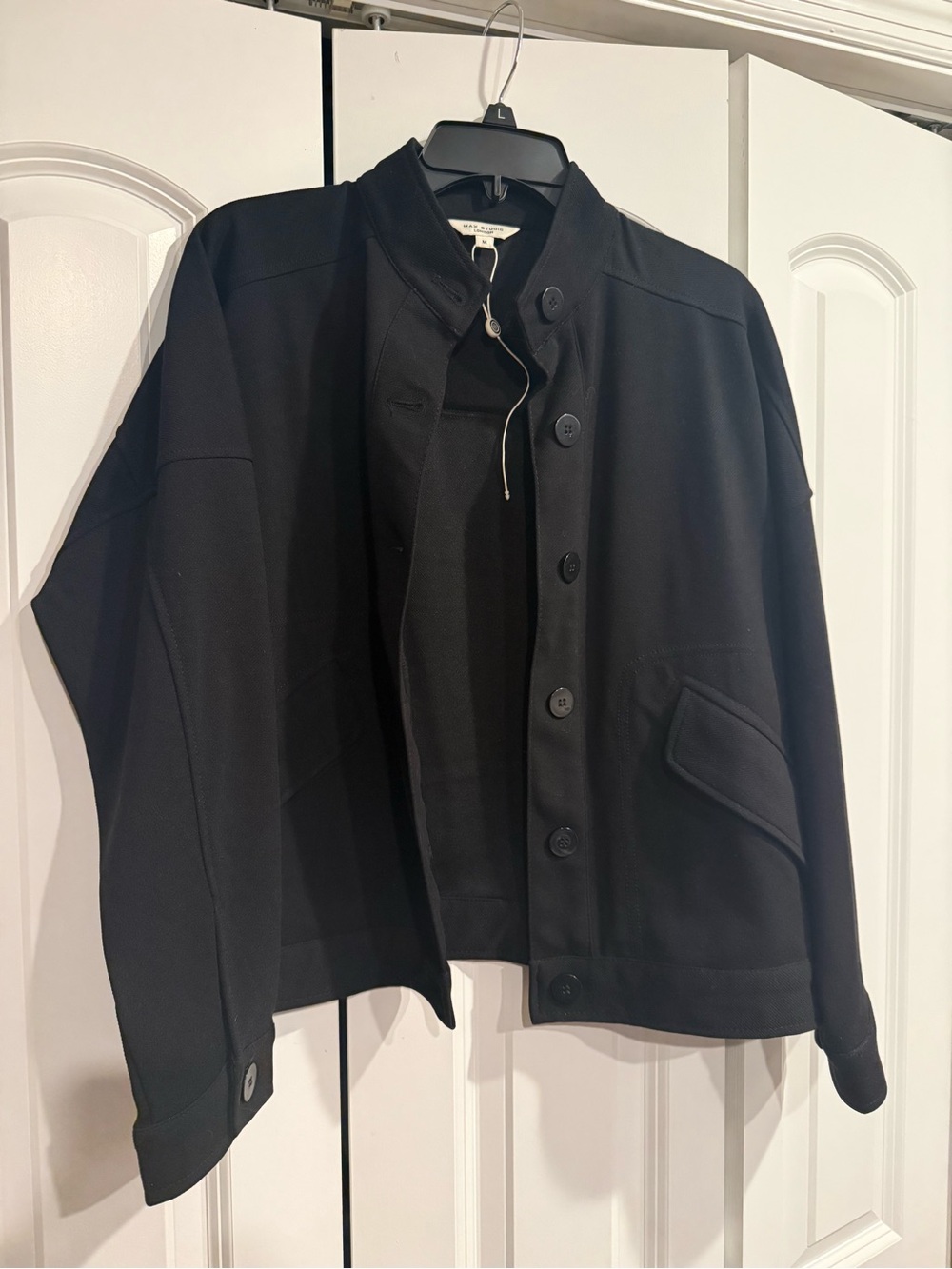 Max studio Black Button-Front Jacket -